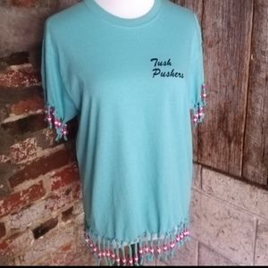 Vintage 90s Beaded Tshirt